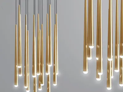 Modern Tube Suspension Light 3D model