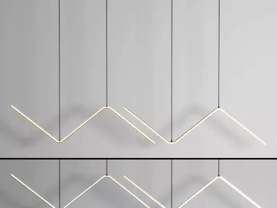 Zigzag Pendant Light Low-poly 3D model