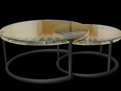 3 designed modern coffee tables  collection 3D modeling 3D model