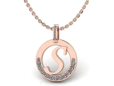 S Letter Pendant  3D print model