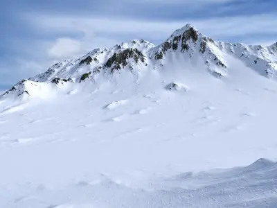 Snow Mountain 01 Low-poly 3D model