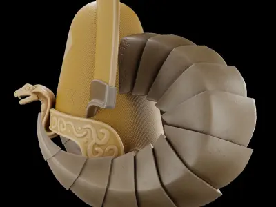 Pharaoh Hat 06 - SciFi Character Design Low-poly 3D model Low-poly 3D model