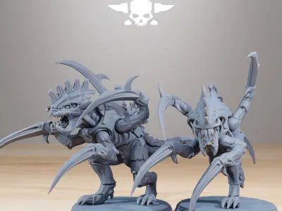 Xenarid Infantry Melee Unit 3D print model