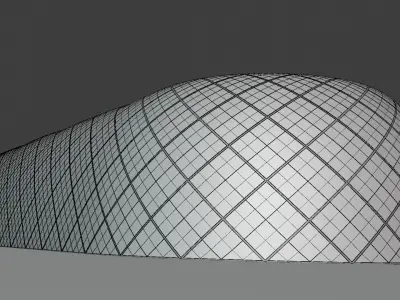 Glass building II 3D model