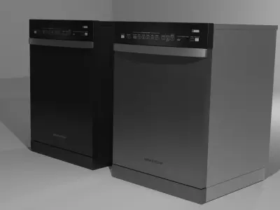  Brastemp stainless steel dishwasher 3D model