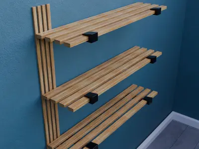 Modern Shelf Design - Blender Design Free 3D model