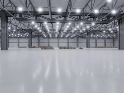 Warehouse Interior 3b Low-poly 3D model