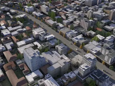 City  Low-poly 3D model purchase