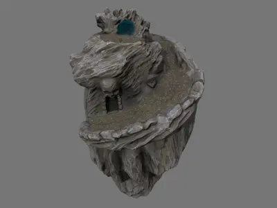 Skull Cave Low-poly 3D model 29