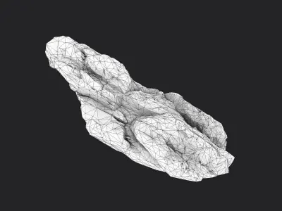 Cliff Rock 4-8 Low-poly 3D model