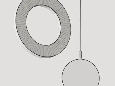 Marc Wood Rosa Ring Cluster Pendant Lamp 3D model