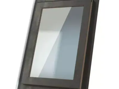 Black Framed Window 3D model