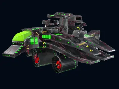 Spaceship 3D model 11