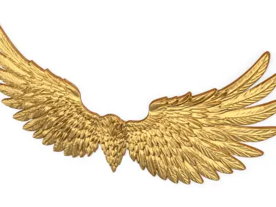 Wings Printable carved decor 19 3D print model