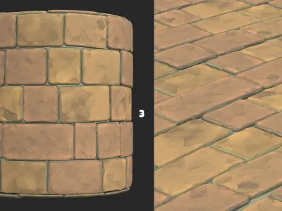 Stylized Brick Tileable Textures Texture