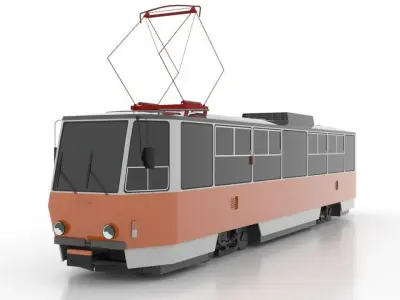 Tatra T6A2B Low Low-poly 3D model