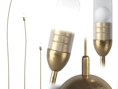 ZAVA MINI Brass Floor Lamp 3D model