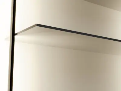 Wallmounted Shelf with LED lights Low-poly 3D model