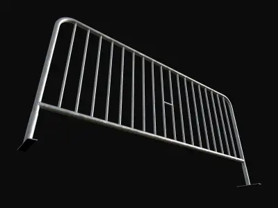 Riot fence Low-poly 3D model