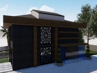 TRIPLEX HOUSE Free low-poly 3D model