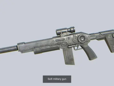 Scifi military gun 3D Model Pack