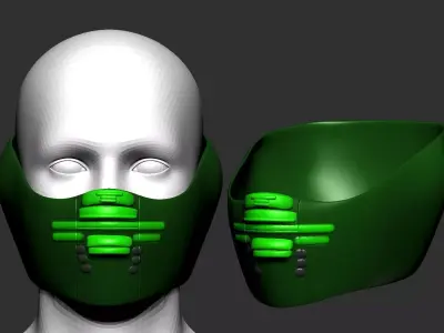 helmet high poly sculpt 3d printable ver 7 3D model 3D model 112