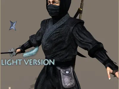 Ninja Otoko Light Version Low-poly 3D model