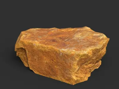 Low poly Yellow Sandstone Desert Pack 200209 Low-poly 3D model