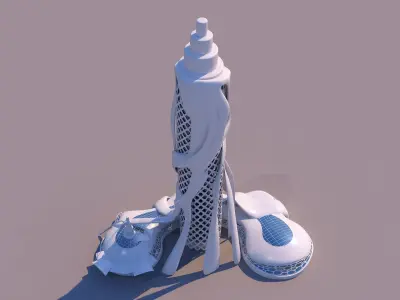 0106 - Organic Skyscraper 3D model
