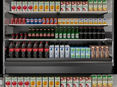 SUPERMARKET FRIDGE SHOWCASE NO2 A 3D model