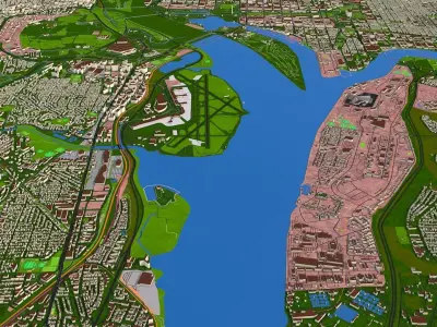 Alexandria City USA Nov 2020 3d model Low-poly 3D model