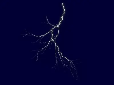 Realistic 3D Lightning CA-01 Low-poly 3D model