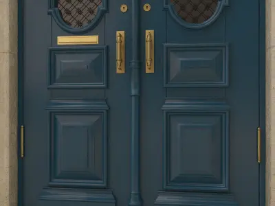 Entrance classic door 17 3D model