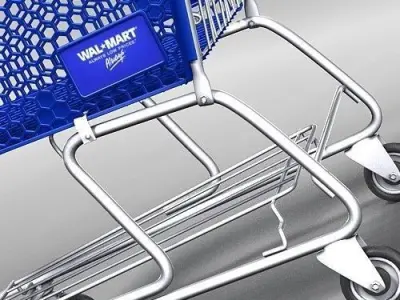 shopping cart wallmart 3D model