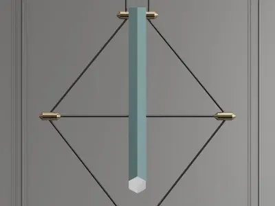 MOZAIK pendant light gold 3D model