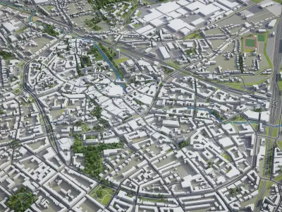 Osnabruck  Low-poly 3D model