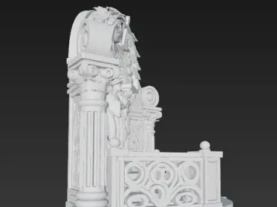 Gothic Angel Monumental Altar 3D model