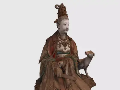Deity Statue Sculpture04 3D model