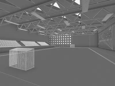 Gym Athletics Interior Low-poly 3D model