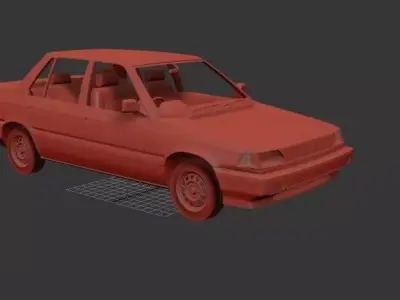 H Civic Mk3 sedan 1983 3D print model