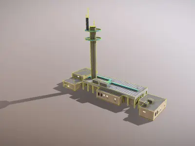 Building Nice France Telecom Low-poly 3D model