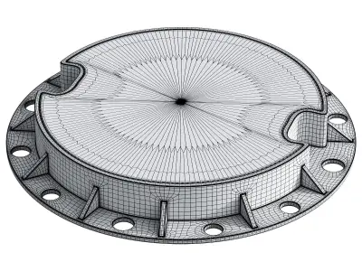Sewage hatches Low-poly 3D model