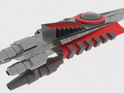 Antonov An-300 Spaceship  Low-poly 3D model