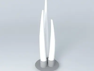 lamp with two sticks Free 3D model