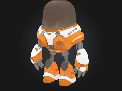 Astro Mechanoid  Futuristic Robotic Explorer for Sci-Fi Worlds 3D model