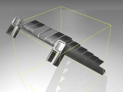 Futuristic Stairs - 14 - Basic Textures Low-poly 3D model
