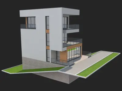Modern House 22 3D model purchase