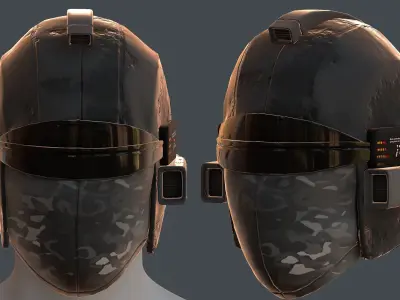 Helmet plastic mask protection  Low-poly 3D model Low-poly 3D model purchase