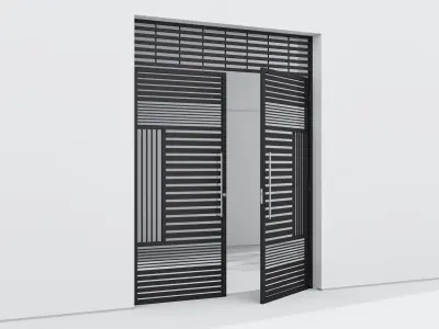 Aluminium door 56 3D model