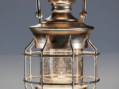 Antique Lantern Low-poly 3D model purchase